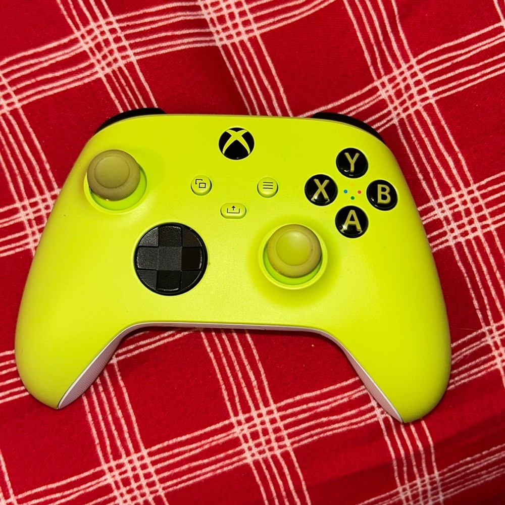 Lime green Xbox controller